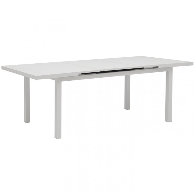 Τραπέζι ανοιγόμενο "KRINTER" από αλουμίνιο σε λευκό χρώμα 240/180Χ100Χ77