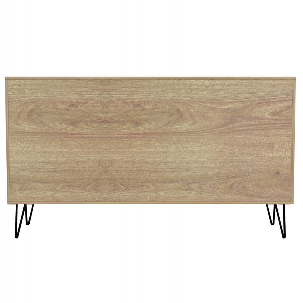 Μπουφές "CABRON" σε χρώμα σονόμα και εφέ μαύρου μαρμάρου  142X40X83