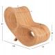 Πολυθρόνα "CURVY LOUNGE" από ραττάν σε φυσικό χρώμα 63x128x97