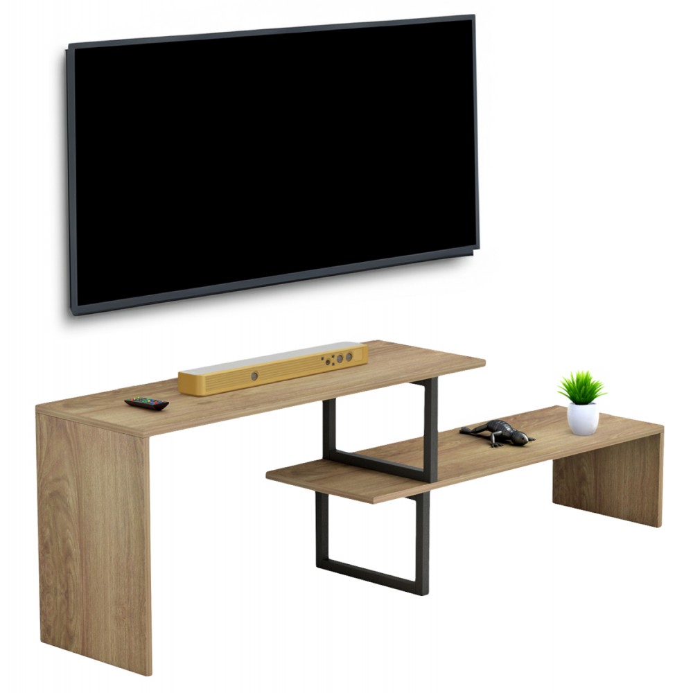 Έπιπλο τηλεόρασης ''BRIGGITE'' σε χρώμα σονόμα 110-160x30x45