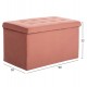 Σκαμπό-μπαούλο "PUNK" από βελούδο σε χρώμα σάπιο μήλο 90x50x52