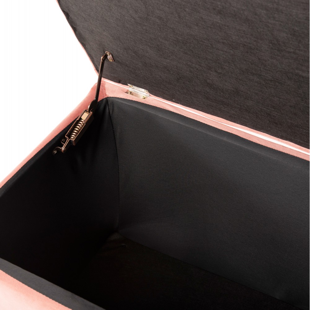 Σκαμπό-μπαούλο "PUNK" από βελούδο σε χρώμα σάπιο μήλο 90x50x52