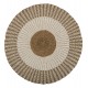 Χαλί στρογγυλό "KIRKI" από ψάθα σε χρώμα φυσικό/λευκό Φ120