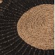 Χαλί στρογγυλό "KIRKI" από ψάθα σε χρώμα φυσικό/μαύρο Φ120