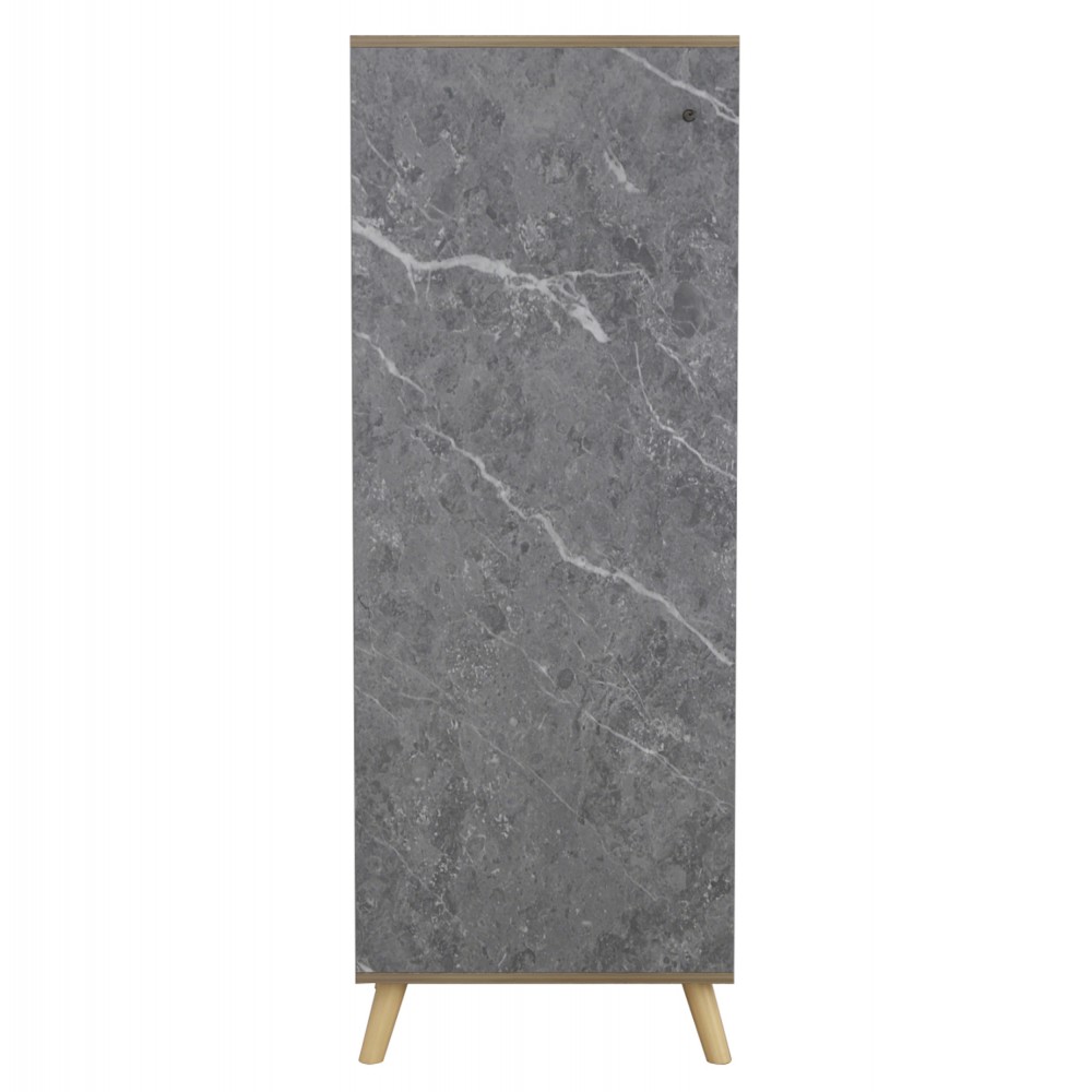 Παπουτσοθήκη "ALVARO"  σε χρώμα σονόμα/γκρι 50x38x135