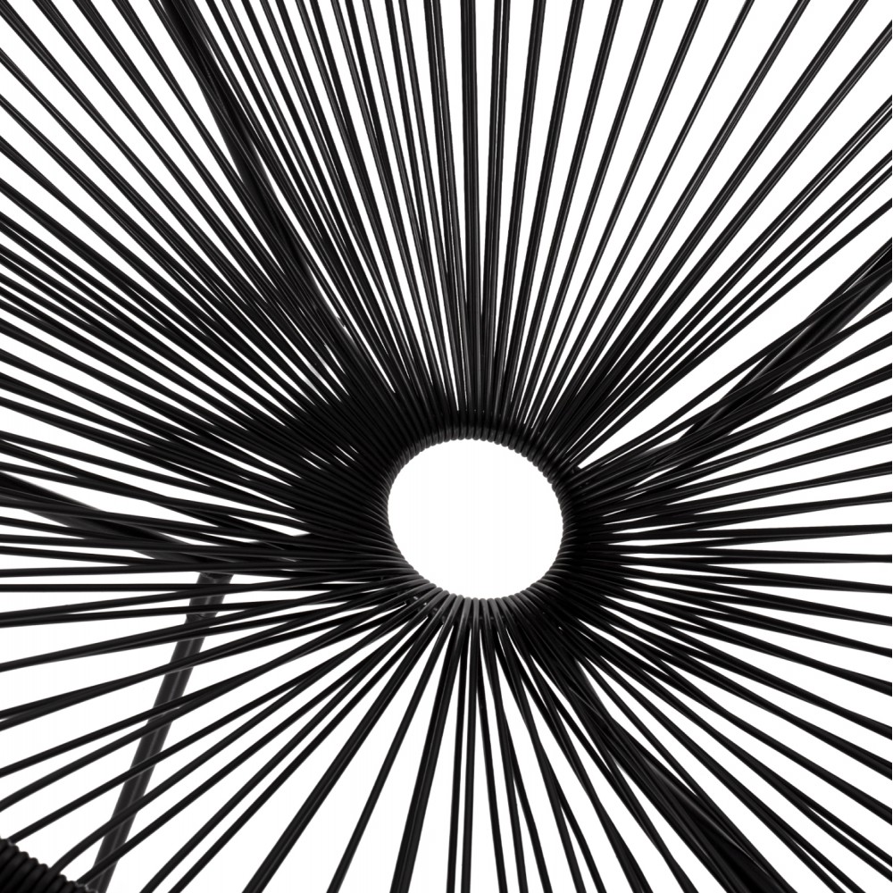 Πολυθρόνα "ACAPULCO" από μέταλλο/wicker σε χρώμα μαύρο 70x73x79