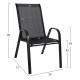 Πολυθρόνα "LEON" από μέταλλο/textiline σε χρώμα μαύρο 55x77x95