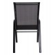 Πολυθρόνα "LEON" από μέταλλο/textiline σε χρώμα μαύρο 55x77x95