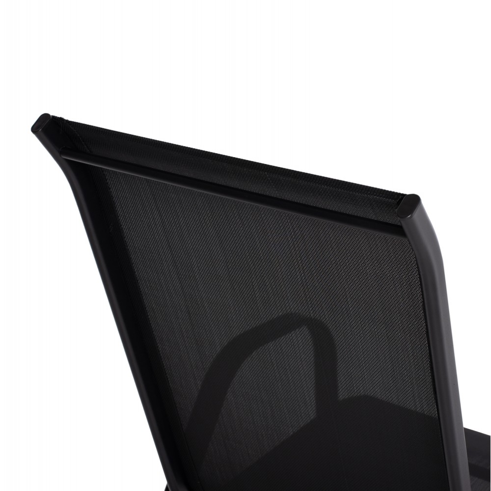 Πολυθρόνα "LEON" από μέταλλο/textiline σε χρώμα μαύρο 55x77x95