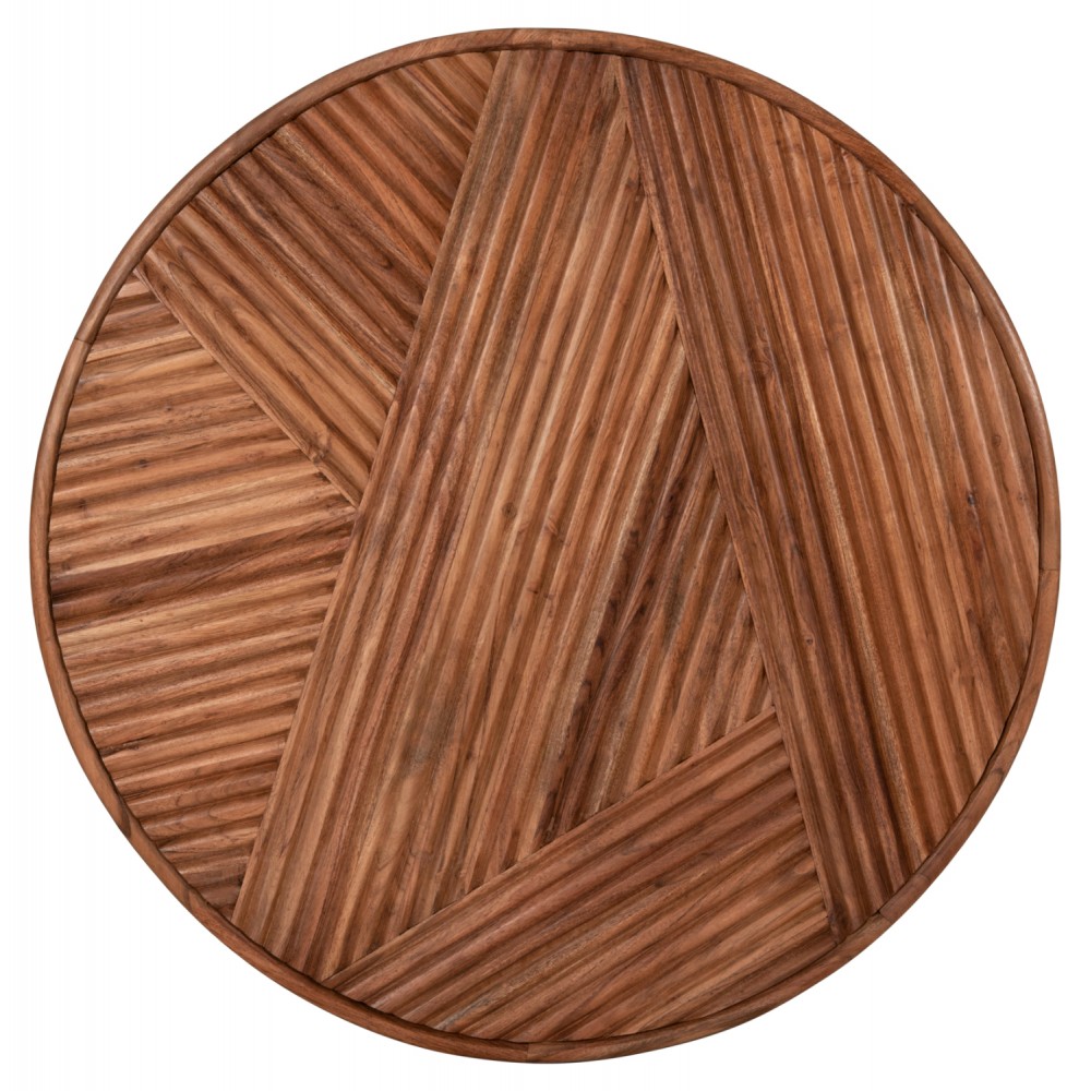 Τραπέζι σαλονιού "RANNE" από ξύλο σε χρώμα φυσικό Φ80x38