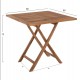 Τραπέζι πτυσσόμενο ''KENDALL'' από ξύλο σε φυσικό χρώμα 80x80x75