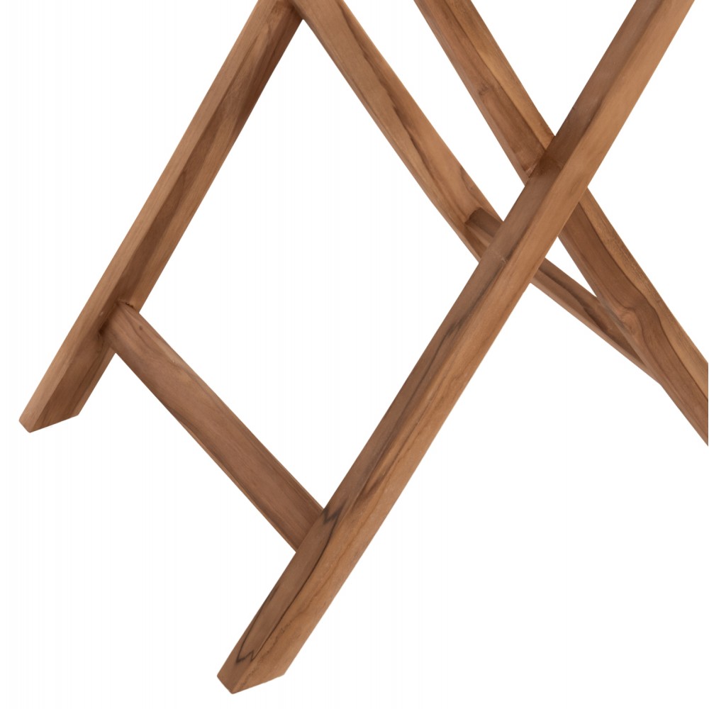 Τραπέζι πτυσσόμενο ''KENDALL'' από ξύλο σε φυσικό χρώμα 80x80x75