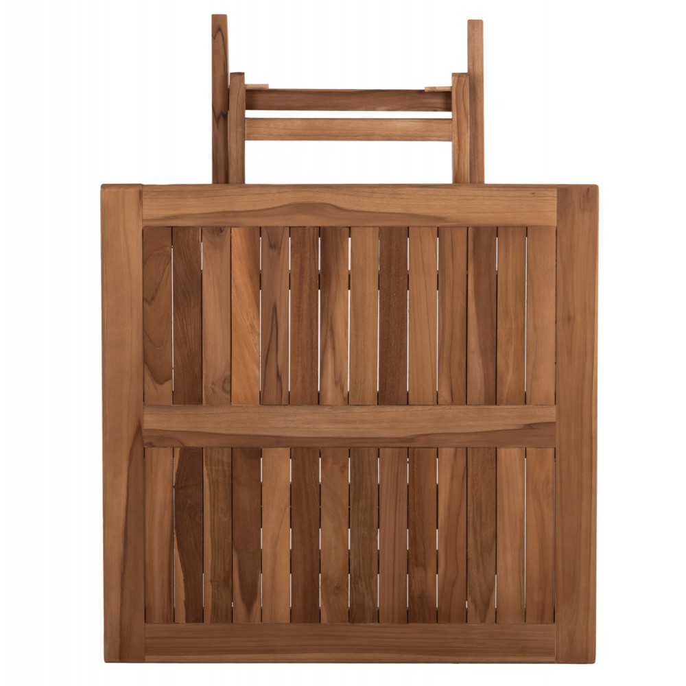 Τραπέζι πτυσσόμενο ''KENDALL'' από ξύλο σε φυσικό χρώμα 80x80x75