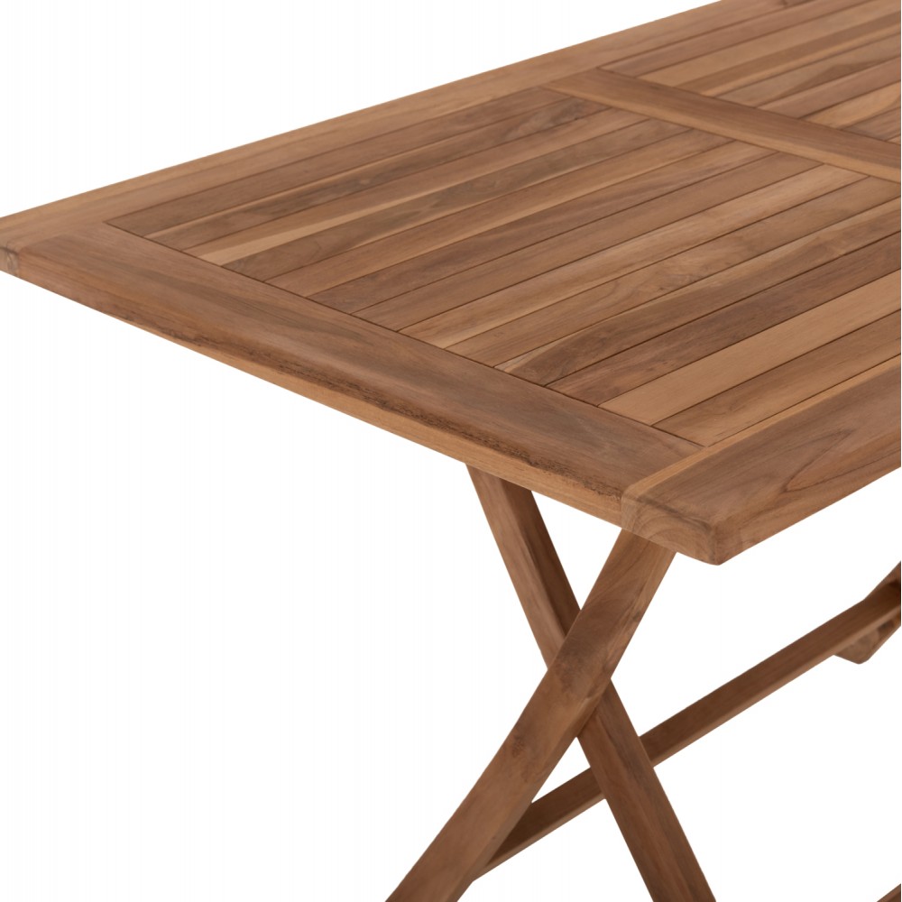 Τραπέζι πτυσσόμενο ''KENDALL'' από ξύλο σε φυσικό χρώμα 120x80x75