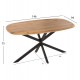 Τραπέζι από ξύλο/μέταλλο σε φυσικό/μαύρο χρώμα 146x94x75