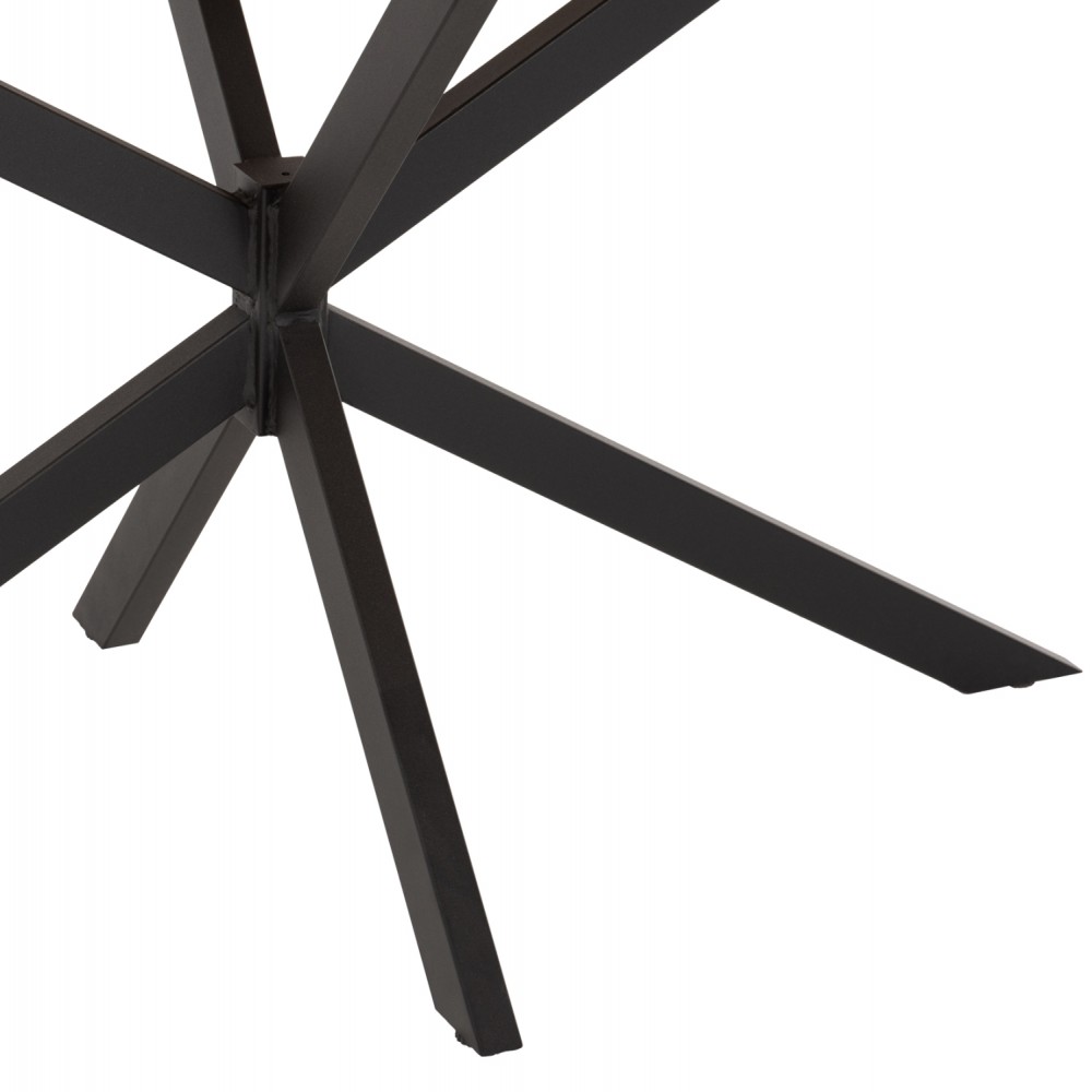 Τραπέζι από ξύλο/μέταλλο σε φυσικό/μαύρο χρώμα 146x94x75