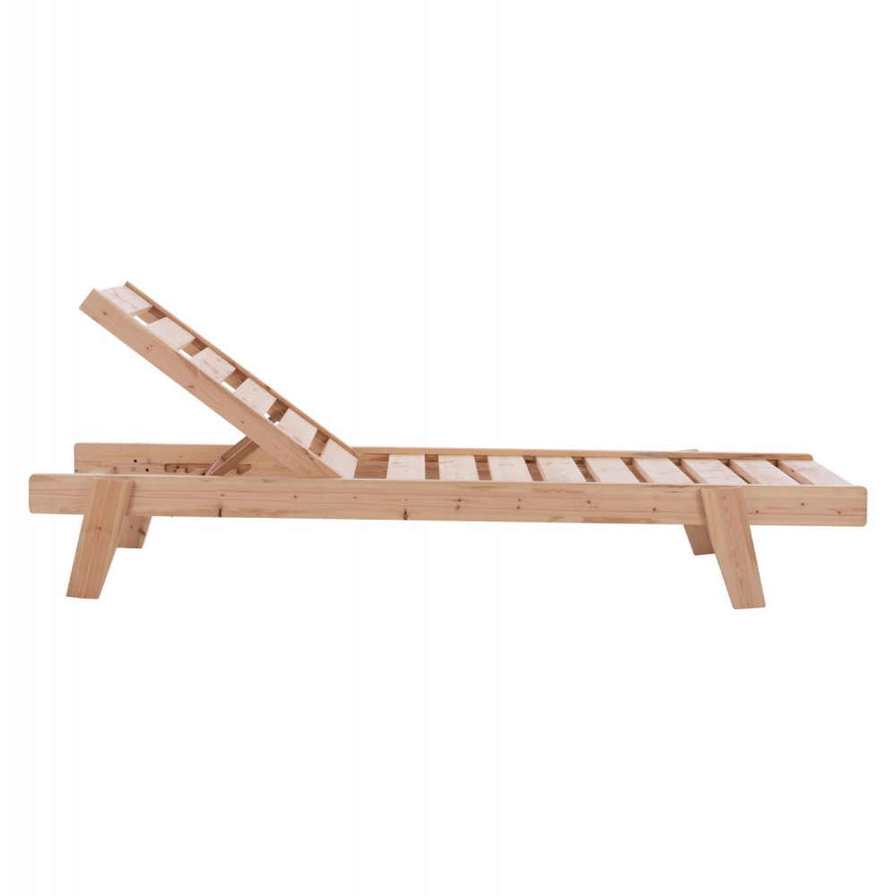 Ξαπλώστρα "SAMOS" από ξύλο σε φυσικό χρώμα 200x67x83