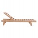Ξαπλώστρα "SAMOS" από ξύλο σε φυσικό χρώμα 200x67x83