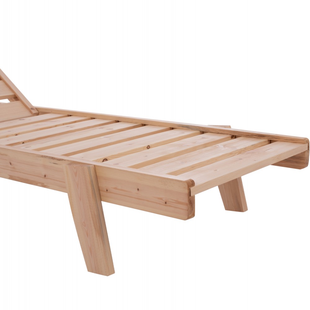 Ξαπλώστρα "SAMOS" από ξύλο σε φυσικό χρώμα 200x67x83