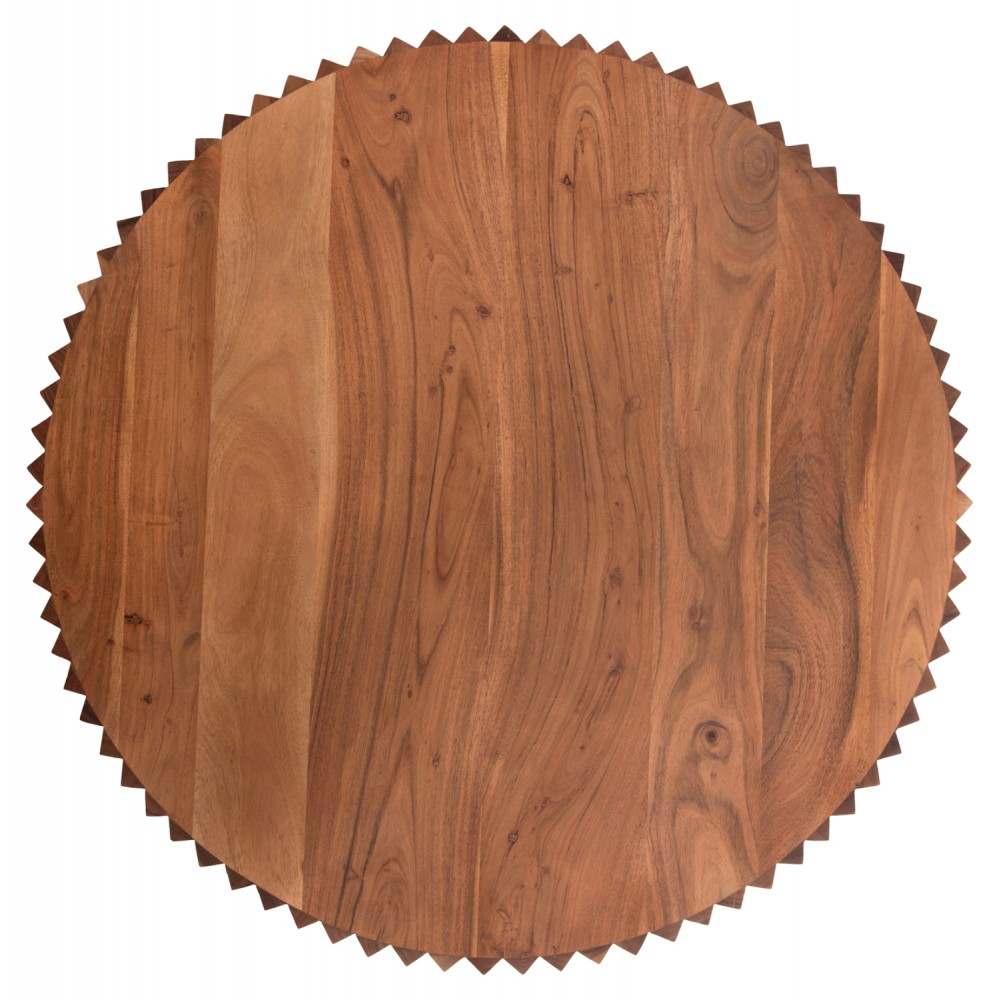 Τραπέζια σαλονιού σετ 2τμχ "SEDGE" σε χρώμα φυσικό Φ90x38