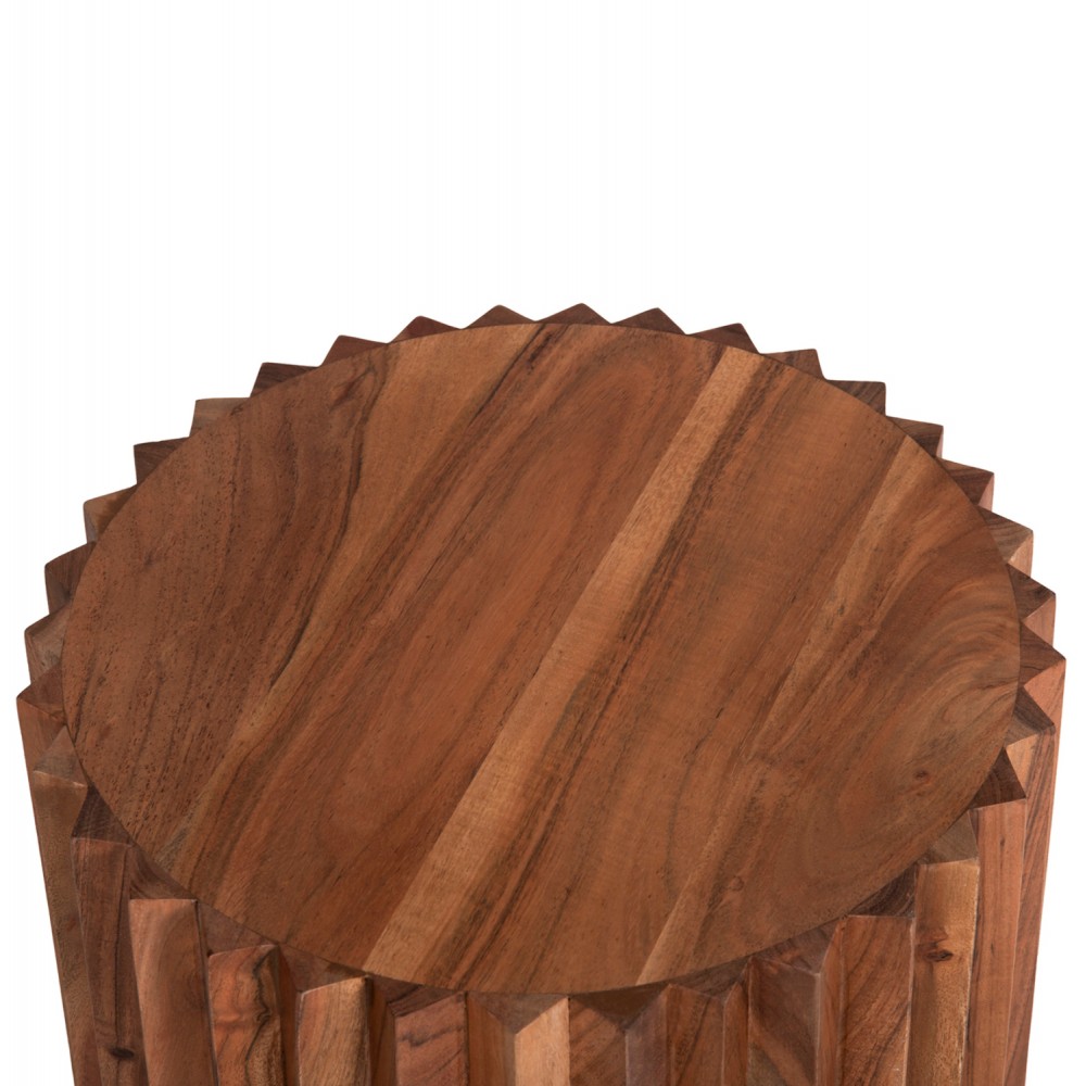 Τραπέζια σαλονιού σετ 2τμχ "SEDGE" σε χρώμα φυσικό Φ90x38