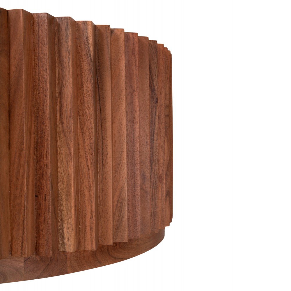 Τραπέζια σαλονιού σετ 2τμχ "SEDGE" σε χρώμα φυσικό Φ90x38