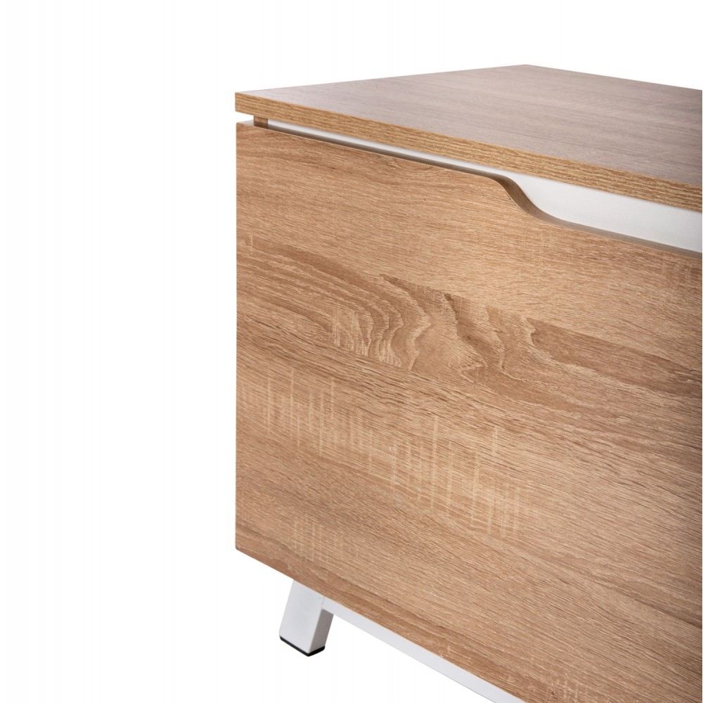 Έπιπλο τηλεόρασης "KIMIA" σε χρώμα λευκό/σονόμα 180x35x48,5