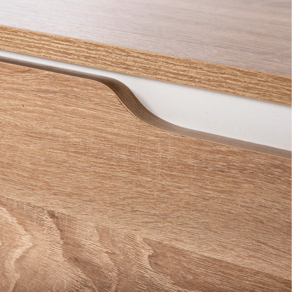 Έπιπλο τηλεόρασης "KIMIA" σε χρώμα λευκό/σονόμα 180x35x48,5