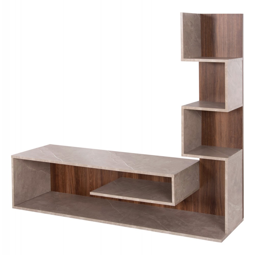 Σύνθεση τηλεόρασης "EDELIE" σε χρώμα φυσικό/γκρι 150x29,5x120