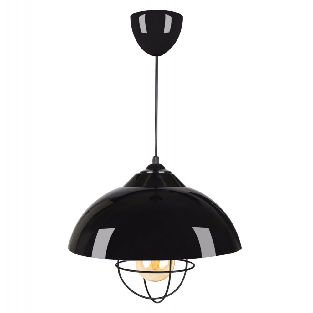 Φωτιστικό οροφής από μέταλλο σε μαύρο χρώμα 30x25x60-70