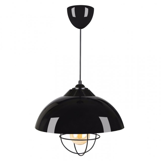 Φωτιστικό οροφής από μέταλλο σε μαύρο χρώμα 30x25x60-70