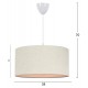 Φωτιστικό οροφής από ύφασμα σε εκρού χρώμα 38x20x70