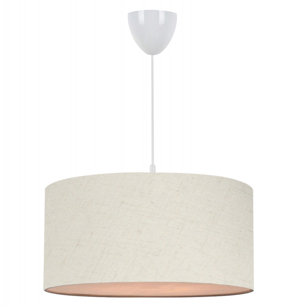 Φωτιστικό οροφής από ύφασμα σε εκρού χρώμα 38x20x70
