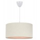 Φωτιστικό οροφής από ύφασμα σε εκρού χρώμα 38x20x70
