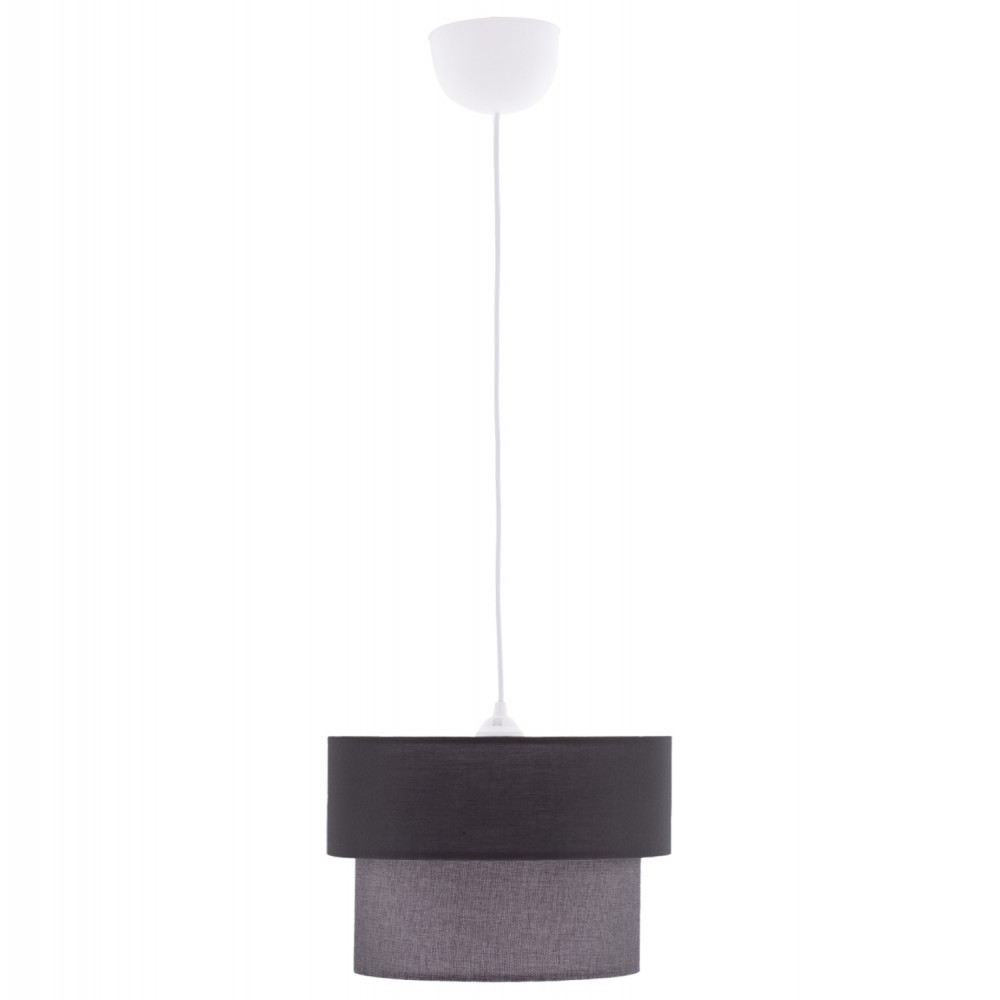 Φωτιστικό οροφής από ύφασμα σε γκρι χρώμα 30x20x60-70