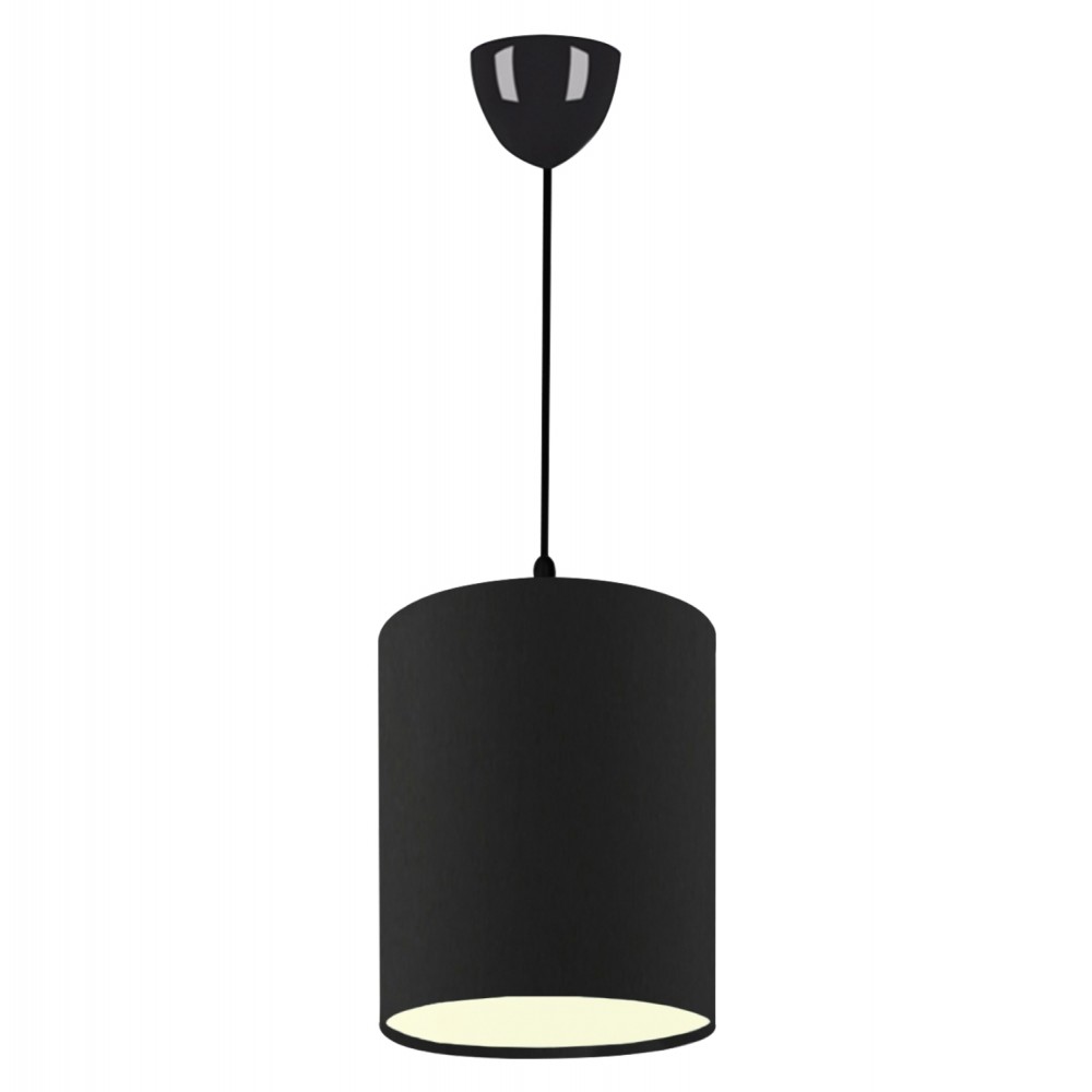 Φωτιστικό οροφής από ύφασμα σε χρώμα μαύρο 19x25x70