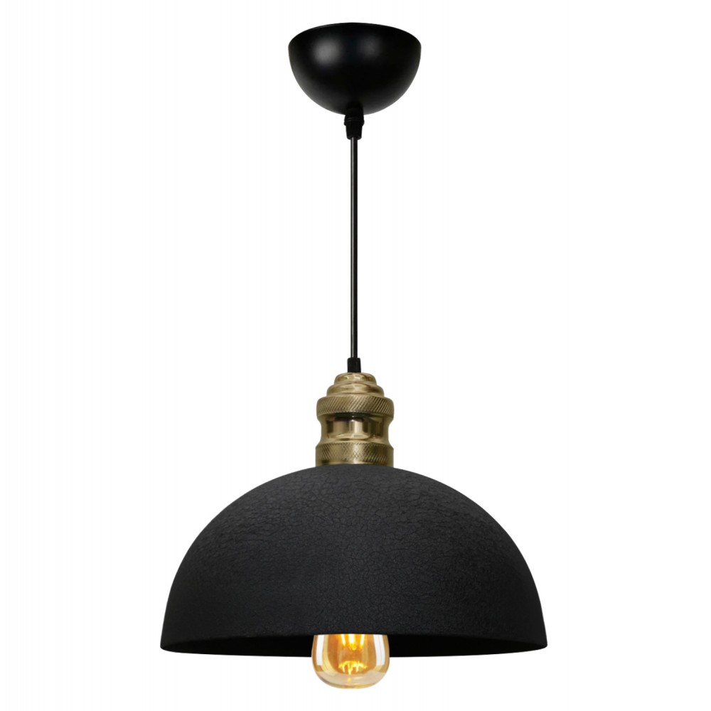 Φωτιστικό οροφής από μέταλλο σε μαύρο χρώμα 23x12x70