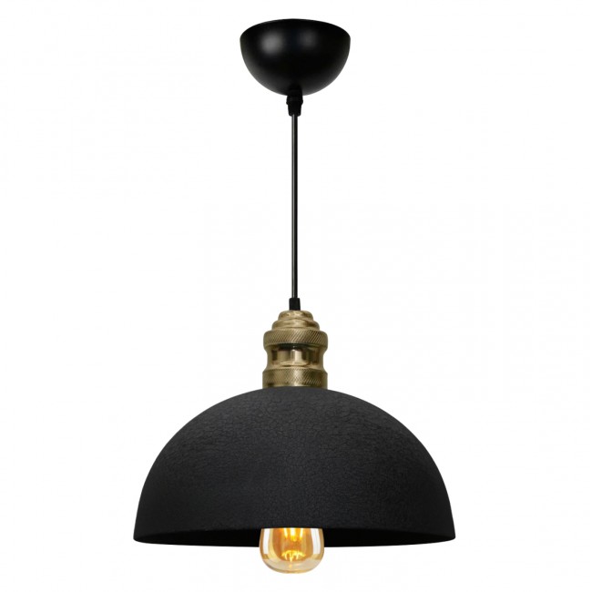 Φωτιστικό οροφής από μέταλλο σε μαύρο χρώμα 23x12x70