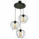 Φωτιστικό οροφής τρίφωτο από μέταλλο σε μαύρο χρώμα 40x80