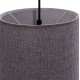 Φωτιστικό οροφής από ύφασμα σε γκρί χρώμα Φ19x70