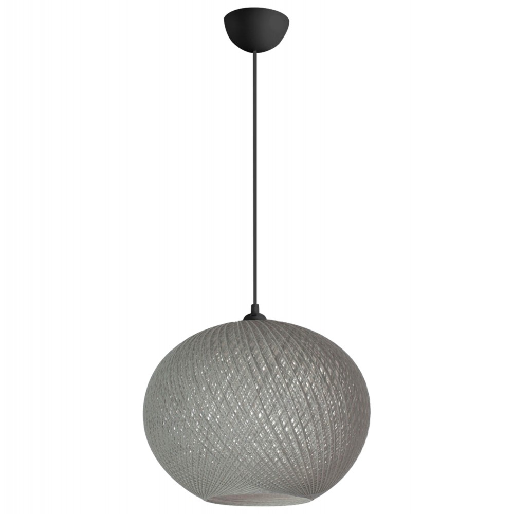 Φωτιστικό οροφής από σκοινί σε γκρι χρώμα Φ20Χ70