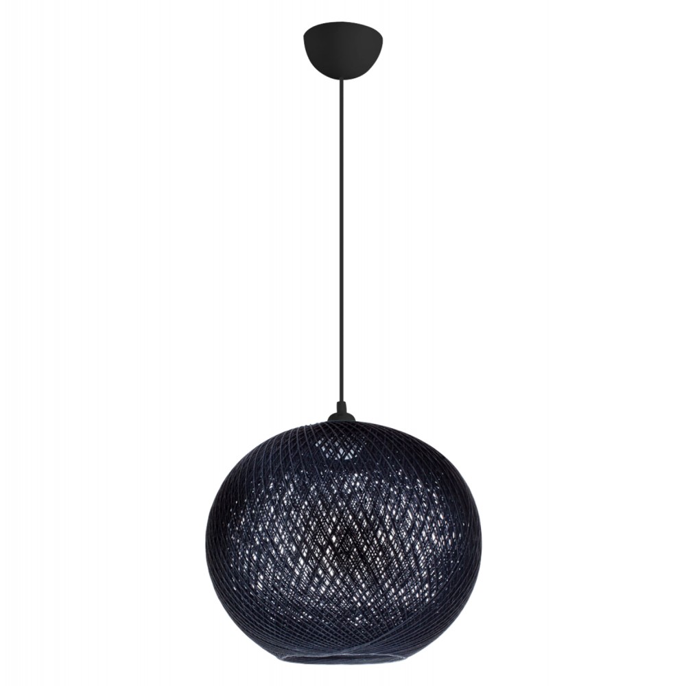 Φωτιστικό οροφής από σχοινί σε μαύρο χρώμα Φ20Χ70