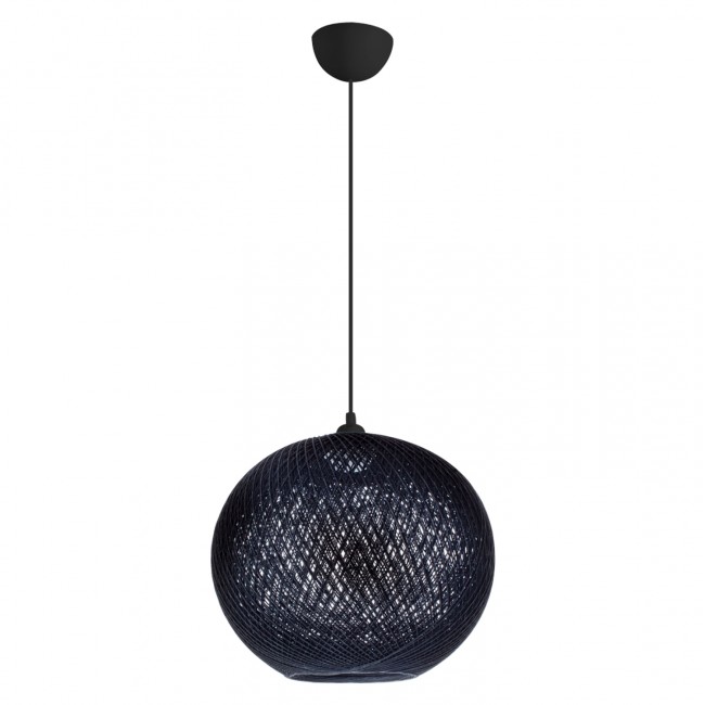 Φωτιστικό οροφής από σχοινί σε μαύρο χρώμα Φ20Χ70