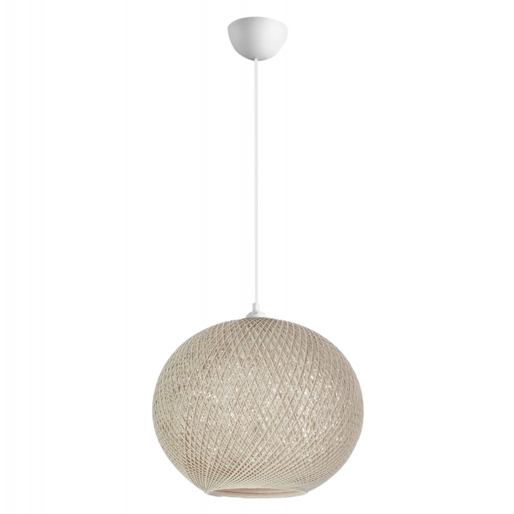 Φωτιστικό οροφής από σκοινί σε μπεζ χρώμα Φ20Χ70