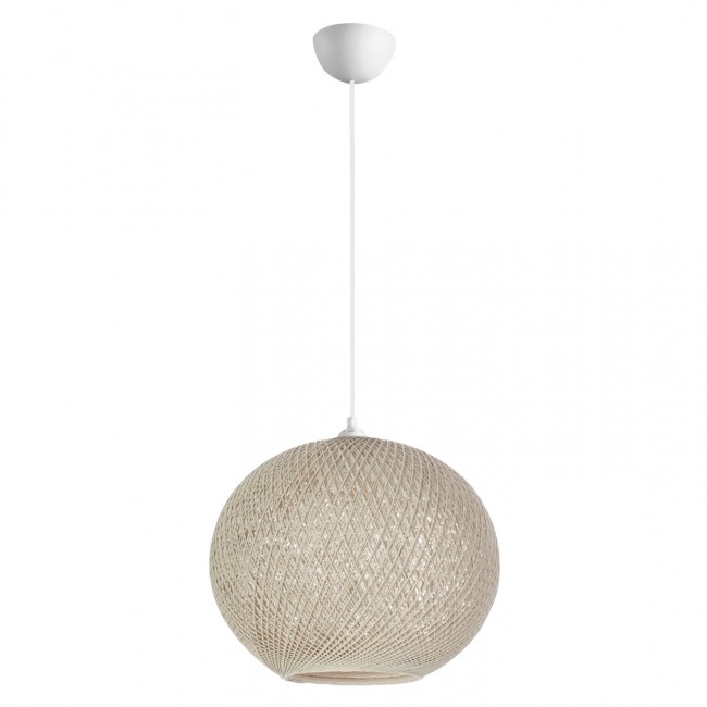 Φωτιστικό οροφής από σκοινί σε μπεζ χρώμα Φ20Χ70