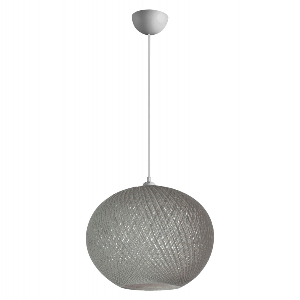 Φωτιστικό οροφής από σκοινί σε γκρι χρώμα 30x21x70