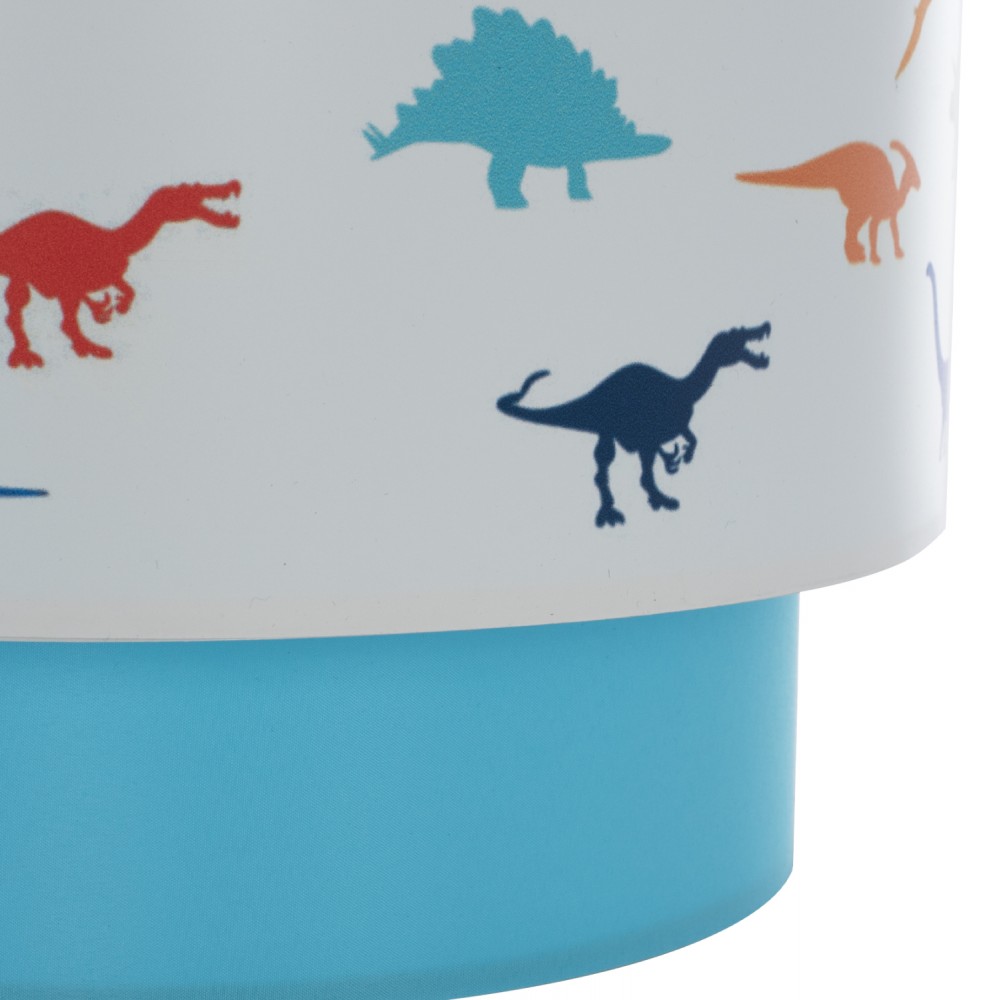 Παιδικό φωτιστικό μονόφωτο από ύφασμα σε λευκό/γαλάζιο χρώμα Φ30x70