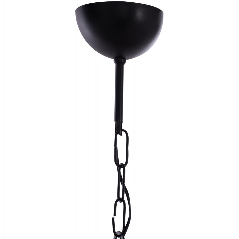 Φωτιστικό οροφής μονόφωτο από μέταλλο/ξύλο σε μαύρο/φυσικό χρώμα 30x16x50