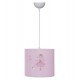 Παιδικό φωτιστικό "BALLERINA" μονόφωτο από ύφασμα σε ροζ χρώμα Φ25x21-62