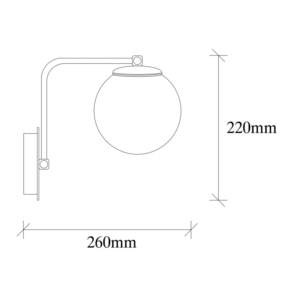 Απλίκα τοίχου από μέταλλο σε χρυσό χρώμα 15x26x22